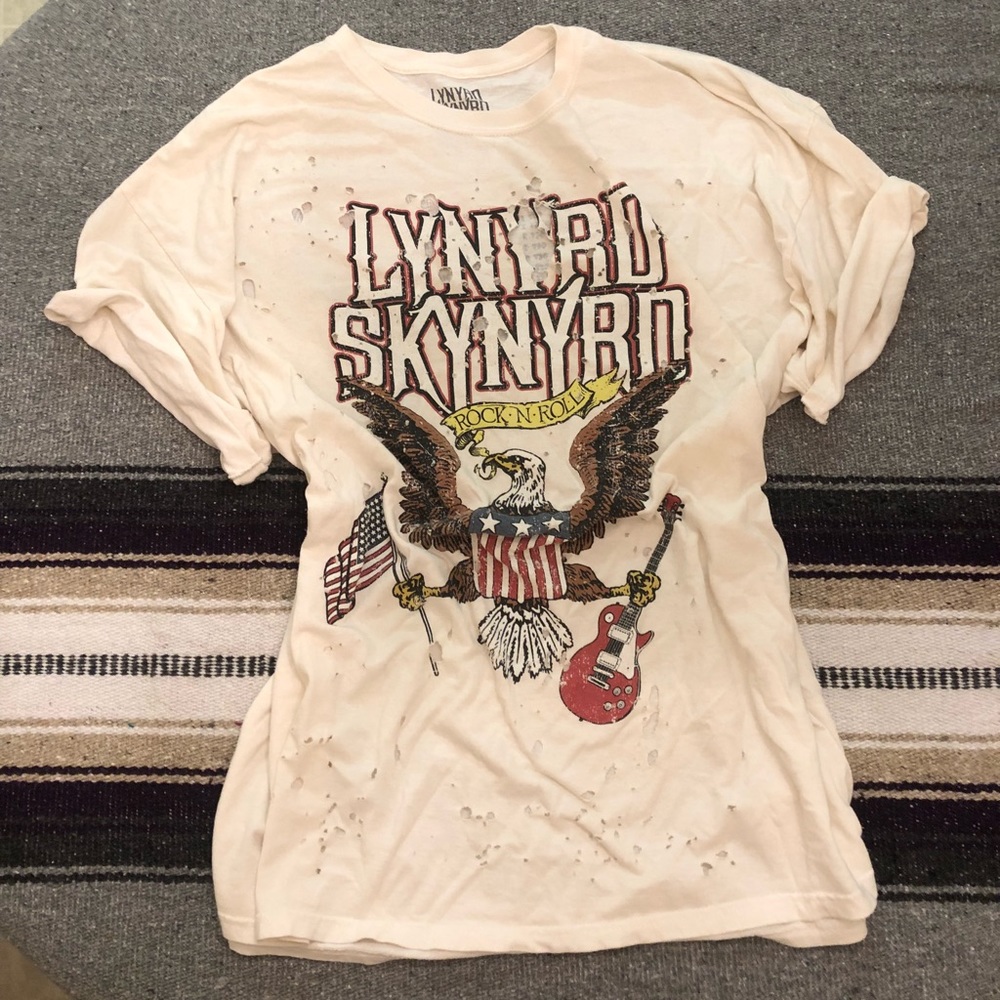 VINTAGE DISTRESSED LYNARD SKYNYRD T-SHIRT DRESS